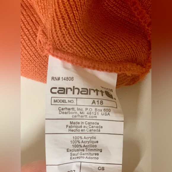 Adult Unisex One Size 100% Acrylic CARHARTT Watch Cap Cuffed Beanie Hat - Picture 10 of 12